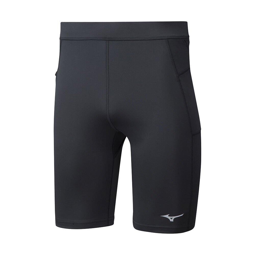 Men's Mizuno Shorts Black Impulse Core Mid Tight Apparel - J2GB951509